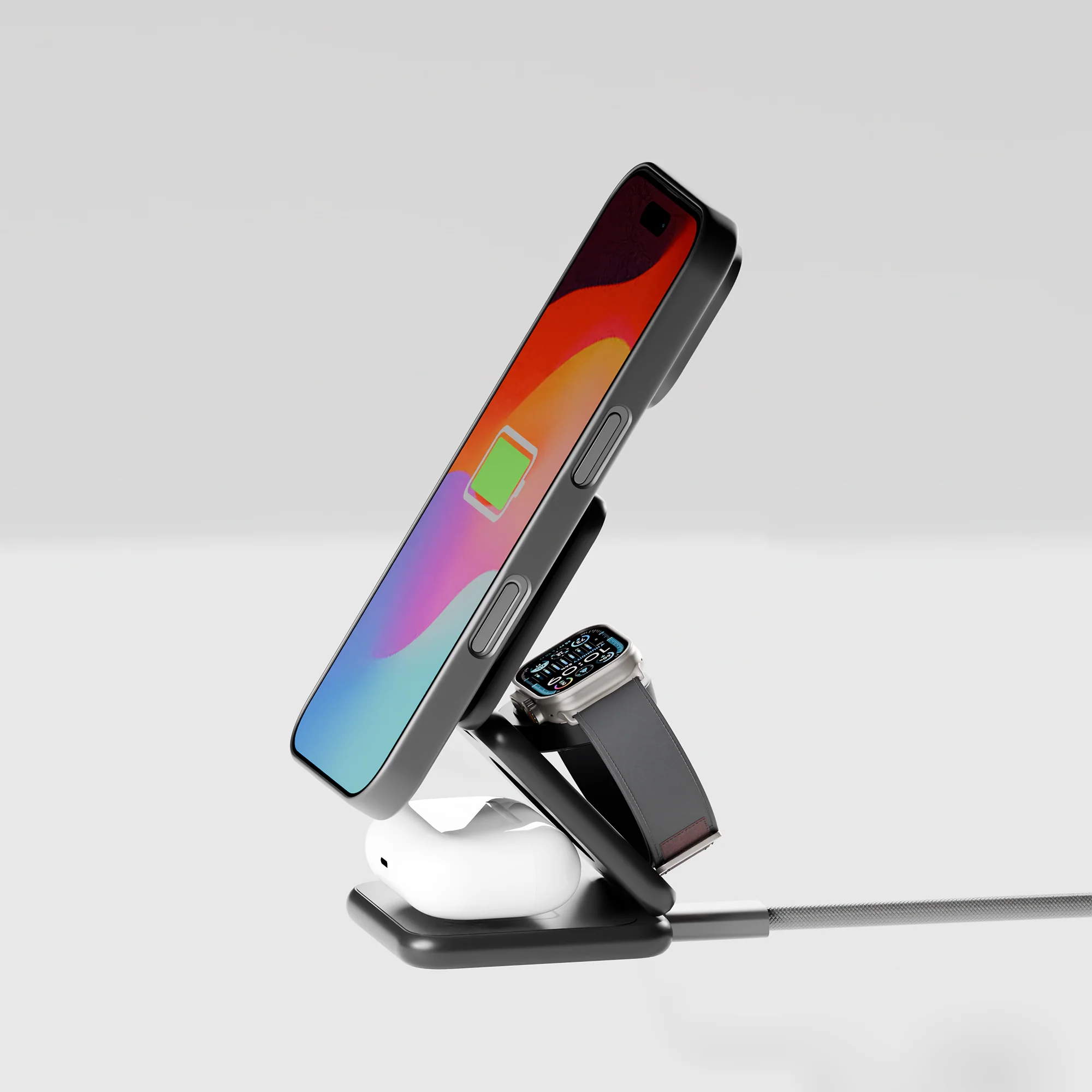 Qi2 3-in-1 Folding Wireless Charging Stand - Image 3