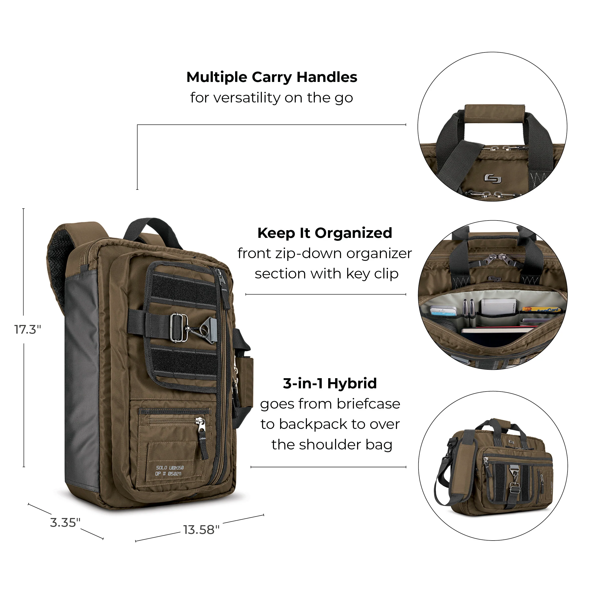 Zone Hybrid Briefcase Backpack - Image 7
