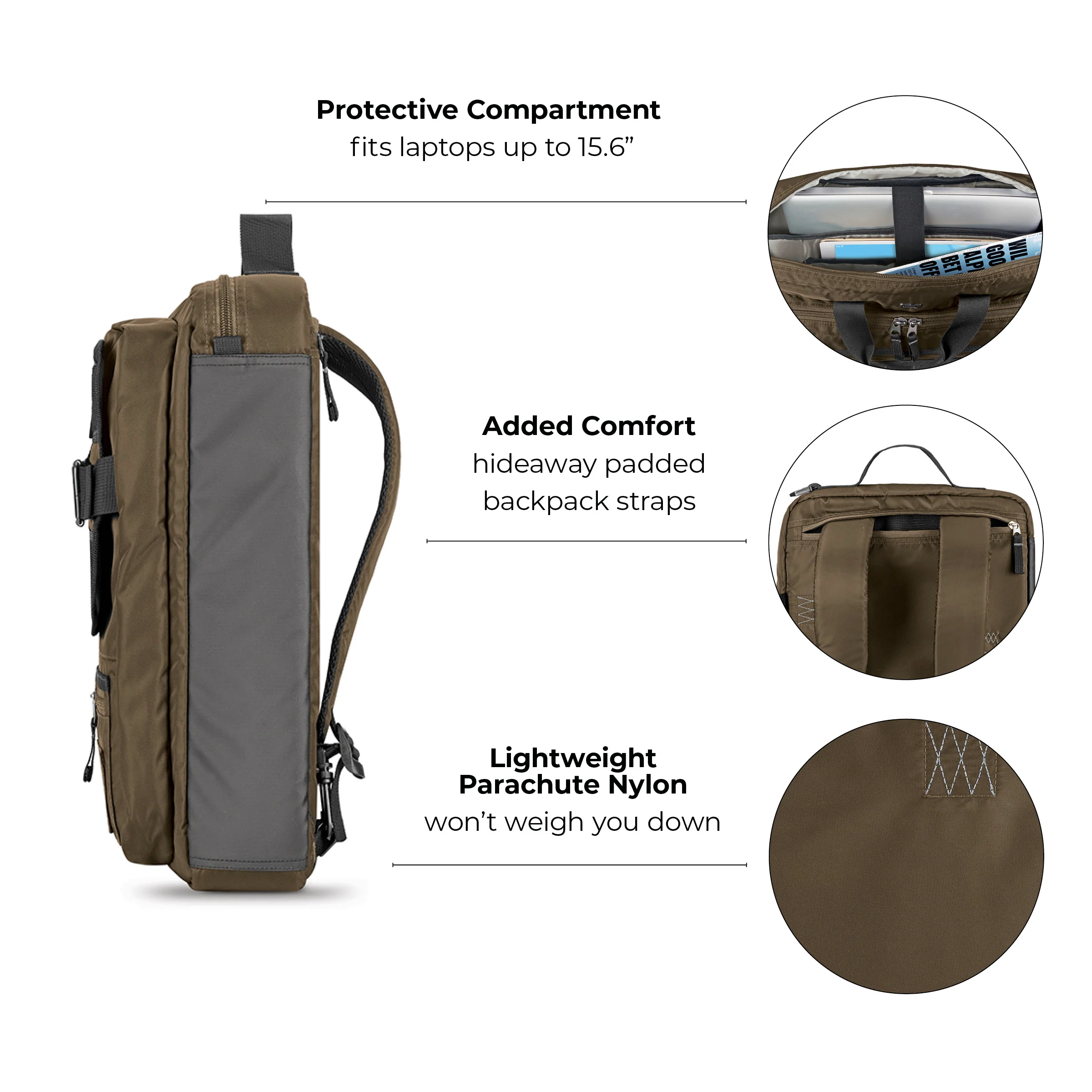 Zone Hybrid Briefcase Backpack - Image 8